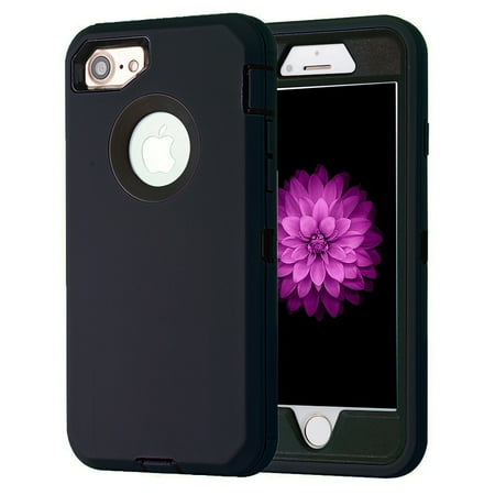 Kuteck Shockproof Armor Hybrid Rugged Cell Phone Case with Screen Protector for Apple IPhone