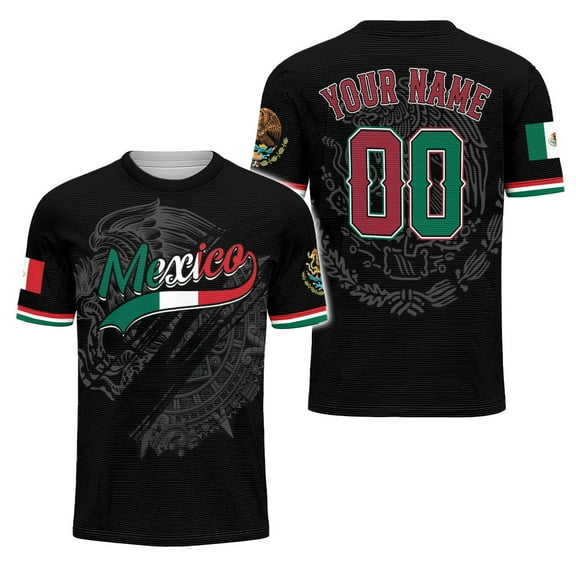 Personalized Mexico Soccer Jersey, Custom Name Number Mexican Soccer Jersey, Mexican Football Jersey Uniforms for Team (S)