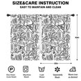 thumbnail image 2 of Blackout Kids Curtains,Black White Football Elements Pattern Childrens Insulated Curtains Set Of 2,Bedroom Essentials,Toddler Room Decor 42"x63", 2 of 5
