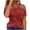 Red, variant on Karymi Summer Tops for Women 2026 Trendy Halter Neck Cold Shoulder Sleeve Tee Shirts Tunic Short Sleeve Print Shirt Quick Dry Regular Fit Summer Tops for Women