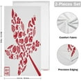 thumbnail image 2 of Creative Autumn Theme Leaves Hand Towels 2 PCS, Fall Harvest Kitchen Towel Ultra Soft and Highly Absorbent,Decorative Fingertip Face Towel for Bathroom Hotel, 28.3"x14.4", 2 of 6