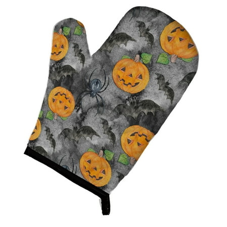 

Caroline s Treasures Watecolor Halloween Jack-O-Lantern Bats Oven Mitt