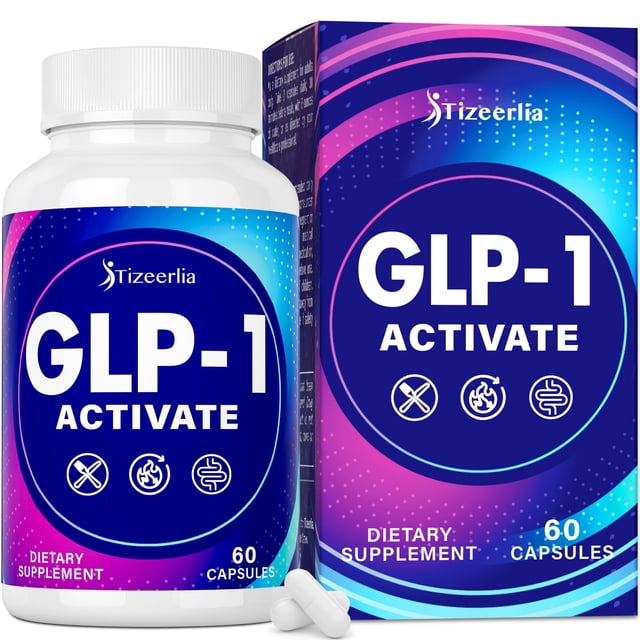 GLP-1 Activate, with Naturally GLP-1 Probiotic, Hops & Green Tea Extract, GLP1 Supplement for Gut, Energy, GLP-1 Levels & Overall Health - 60 Capsules