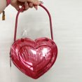 thumbnail image 3 of Bolsos de noche con forma de corazón de melocotón para mujer, bolsos de diseñador de lujo, carteras, novedad 2024, en caja de plástico ABS transparente para el hombro, 3 of 5