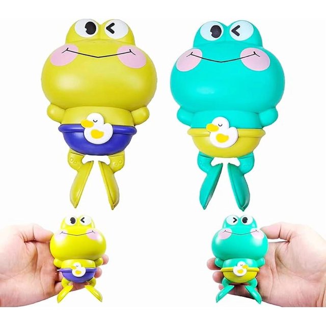Baby bath water toy - 2pcs Frog Wind Up Bath Toys for Kids and Babies 0-6 6-12 Months, Pool and Water Toys for Toddlers, Birthday and Party Favors