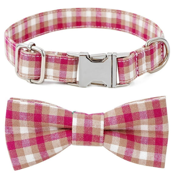 GASTROPOD Dog Collar,Length Adjustment Dog Collar with Bow,Bell Design Puppy Collars,Easy to Wear Dog Collar,