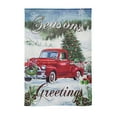 thumbnail image 2 of Christmas Farm Pickup House Suede Flag, 2 of 2