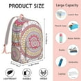 thumbnail image 4 of Folk Style Mandala School Backpack for Women, Ethnic Boho Canvas Daypack with Traditional Tribal Sacred Symbol Ornament, 4 of 4