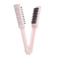 thumbnail image 1 of Peine alisador de cabello en forma de V para mujer, cepillo portátil de viaje, cepillo plegable, herramienta de peinado, color rosa, 1 of 5