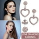 thumbnail image 2 of Xihbxyly Pendientes de Diamantes, Elegante Diseño de Corazón Hueco, Detalle de Perla Extraíble, Ideales para El Día a Día, Ideales para Ocasiones Especiales, Ideales para Momentos Románticos., 2 of 7