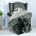 thumbnail image 4 of American Soft Flannel Fleece Throw Blanket, Nostalgic Photo of Finding Grand Canyon Peaks in National Park Cloud Print, Cozy Plush for Indoor and Outdoor Use, 50" x 60", Grey, by Ambesonne, 4 of 5