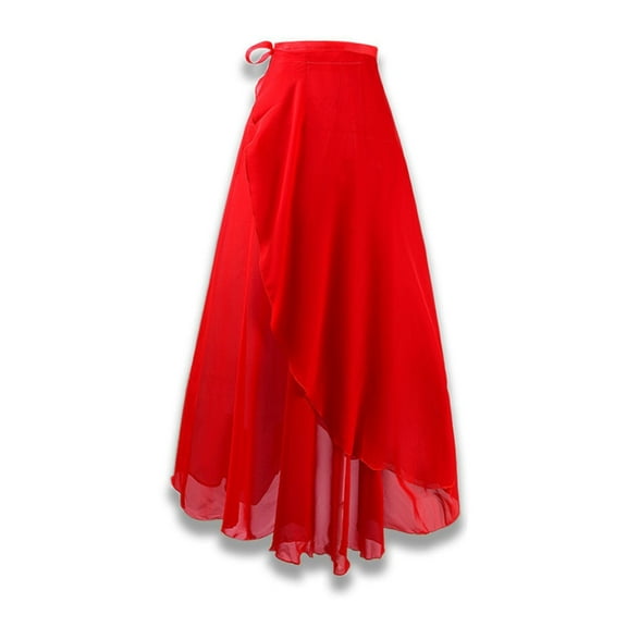 GRABLOOM Chiffon Wrap Skirt for Girl Women Skate Over Scarf Skirt Ballet Long Dance Skirt