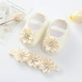 thumbnail image 4 of Newborn Baby Girls Soft Sole Non-Slip Shoes with Hair Band, 4 of 8