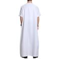 thumbnail image 4 of Túnica islámica musulmana de manga corta sólida para hombre Hugo Thawb de una pieza árabe XXXL, 4 of 7