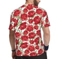 thumbnail image 2 of Wukai Rose Flowers Print Men's Short-Sleeved Mesh T-Shirt,Quick-Dry Short Sleeve Workout T-Shirt-XX-Large, 2 of 8