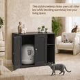 thumbnail image 4 of Modern Hidden Cat Litter Box Enclosure Cabinet with Dog-Proof Shelf & Power Outlet – Fits Most Automatic Self-Cleaning Litter Boxes, Side Table for Living Room, 4 of 8