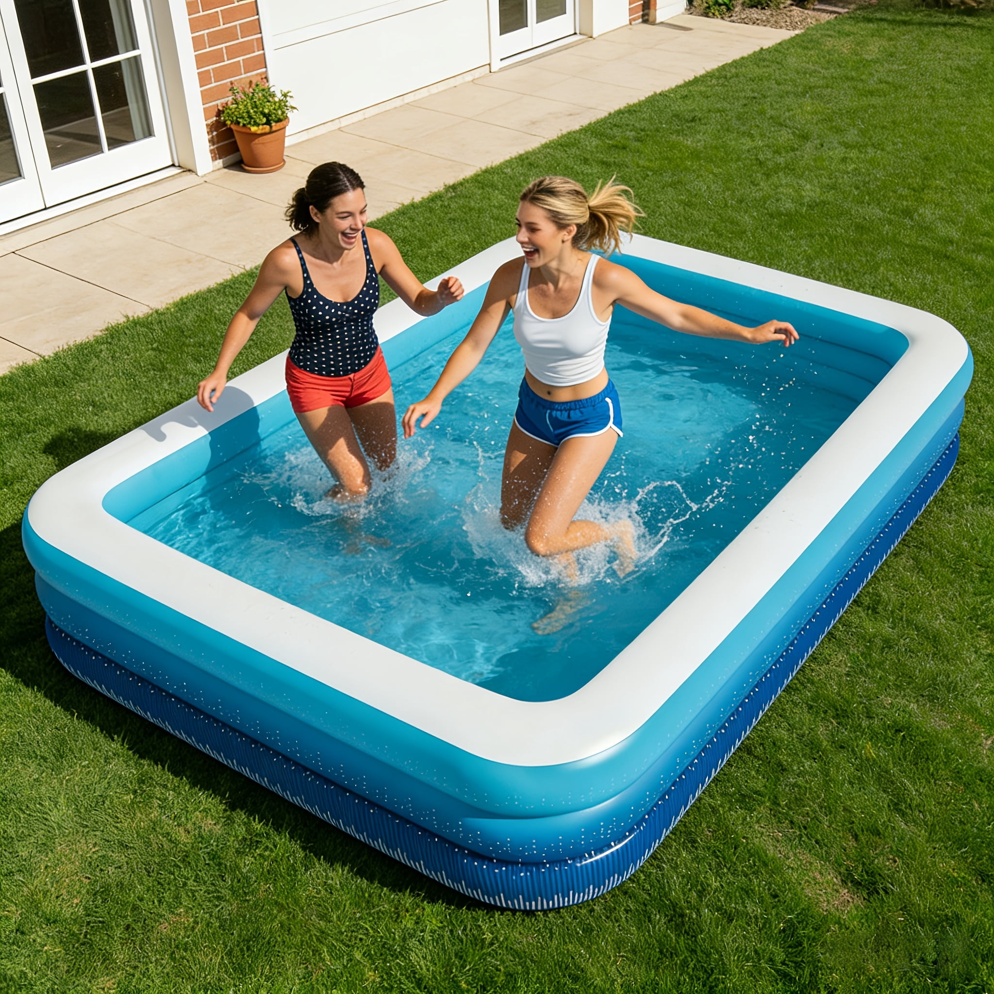 Adult Thickened Inflatable Swimming Pool, foldable and portable design for easy storage and carrying