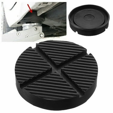 Universal Black Rubber Slotted Floor Jack Pad Frame Rail Adapter Pinch Weld