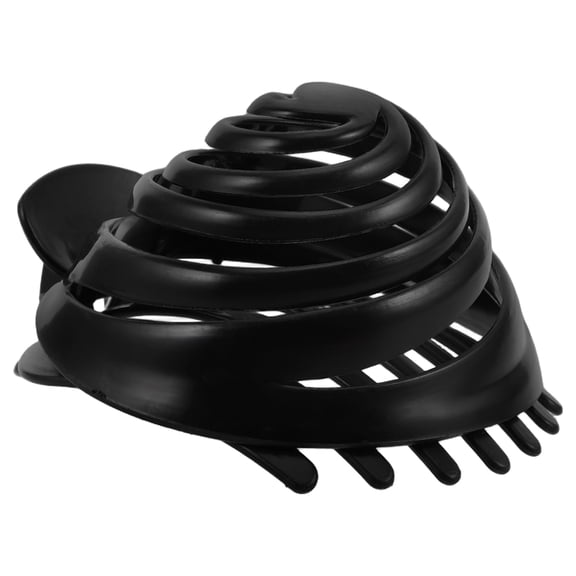 WEUVEB Black Plastic Round Hair Clamp Nonslip Dome Hair Holder for Everyday Use