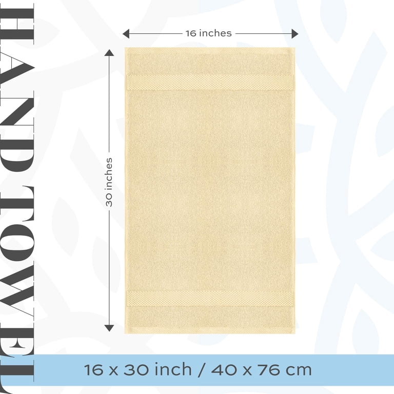 Premium Cotton Hand Towels Set of 6, Hotel Style Soft Plush photo 2
