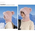thumbnail image 6 of DAMAI 3 in 1 Beanie Hat with Scarf and Mask, 2026 New Winter Warm Ear Guard Hat, Fall Winter Warm Knitted Windproof Balaclava Scarf for Men Women, 6 of 7