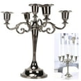 thumbnail image 4 of Metal Candelabra, 5 Arms Widely Used Elegant Taper Candle Holder Strong Material  For Party, 4 of 8