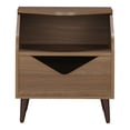 thumbnail image 3 of Furniture of America Barr 1-Drawer and 1-Shelf Wood Teen Nightstand with Angled Legs, Walnut, 3 of 10