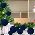 thumbnail image 4 of Christmas Tree Decorations Set, 46PCS/8CM Velvet Christmas Balls Flocked Christmas Tree Ornaments Balls Plastic Xmas Hanging Ornaments Christmas Tree DecorationChristmas Ornaments Balls Blue, 4 of 8