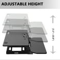 thumbnail image 4 of Ainfox Home Office Adjustable Height Double Tier Electric Lift Desk Base Computer Table Stent Place On The Table,Black, 4 of 6
