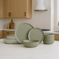 thumbnail image 7 of Gcvizuso 12-Piece Dinnerware set, Ceramic Plates and Bowls Set for 4, Stoneware Dishes Set for Family Kitchen,Microwave & Dishwasher Safe,Green, 7 of 7