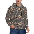 thumbnail image 2 of Lsque Animal Paw Pattern Casual Men's Hoodie,Hooded Sweatshirt with Kangaroo Pocket,Pullover Hoodie-Medium, 2 of 7