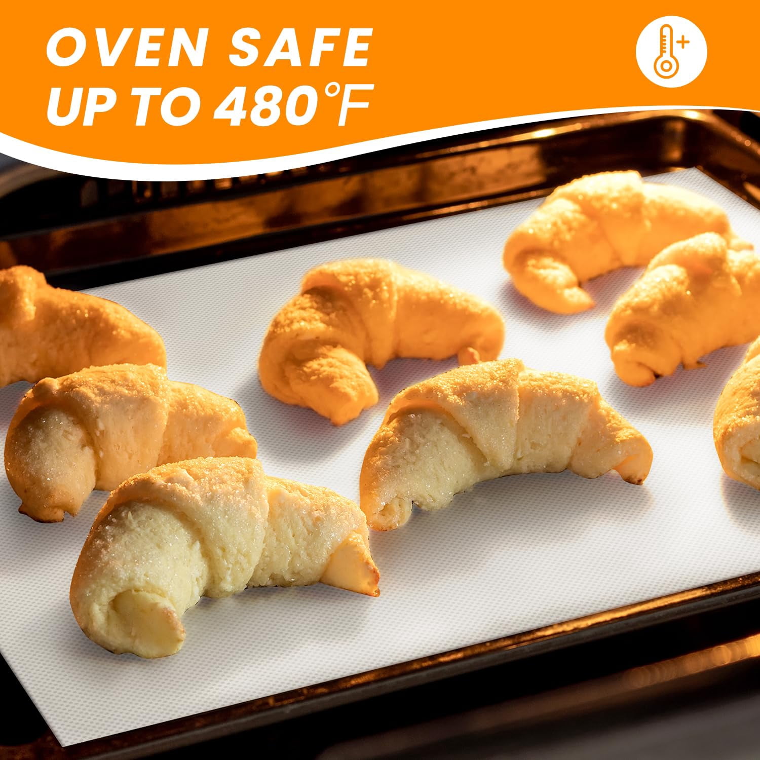 Silicone Baking Mat Roll -non-stick Dough Rolling  Food Grade Pastry Non-slip Kitchen Counter Reusable Air Fryer Washable Oil-proof Refrigerator Liners