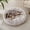 White Khaki-24.0"L x 24.0"W x 7.0"Th, variant on Calming Dog Bed & Cat  Donut Cuddler Warming Cozy Soft Round Cushion For Small Medium Dogs And Cats