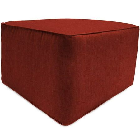 - Jordan Manufacturing Square Outdoor Patio Pouf Ottoman, Husk Texture Brick