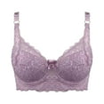 thumbnail image 3 of KDFJPTH Wireless Bra For Women Push-Up Bralette Solid Hot Pink 36D, 3 of 3