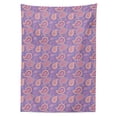 thumbnail image 2 of Ethnic Tablecloth, Traditional Bohemian Paisley Pattern Ornamental Persian Psychedelic Folk, Rectangle Satin Table Cover for Dining Room and Kitchen, 60" X 84", Lavender Peach Cream, by Ambesonne, 2 of 2