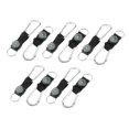 thumbnail image 1 of Clip llavero con brújula-10 Paquete de Clip de bloqueo automático de Metal-cierres para accesorios de bolsa y cinturón, actividades al , - De plata, 1 of 8