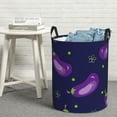 thumbnail image 5 of Goofa Eggplant Printed Circular Hamper,Laundry Basket with Handles,Storage Baskets Foldable,Large Capacity Laundry Hamper-, 5 of 8
