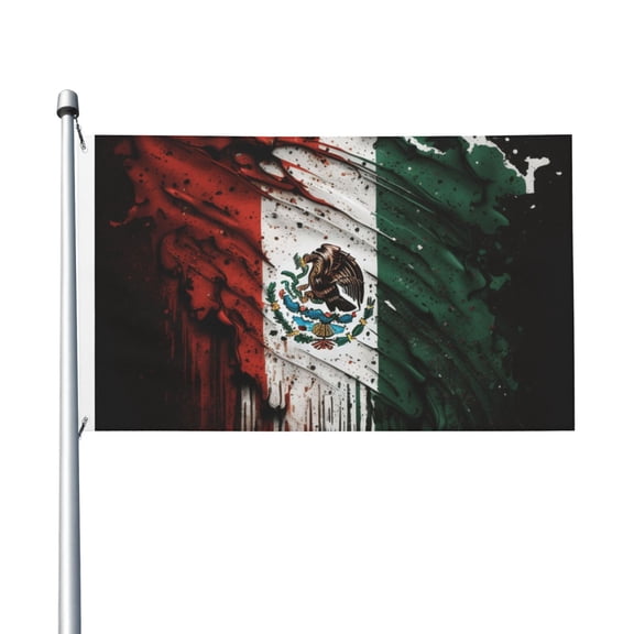 Mexican Flag Cool Vintage Flag 3X5 Ft Garden Yard House Flags Banner Sign Outdoor Indoor Party Home Garden Decoration