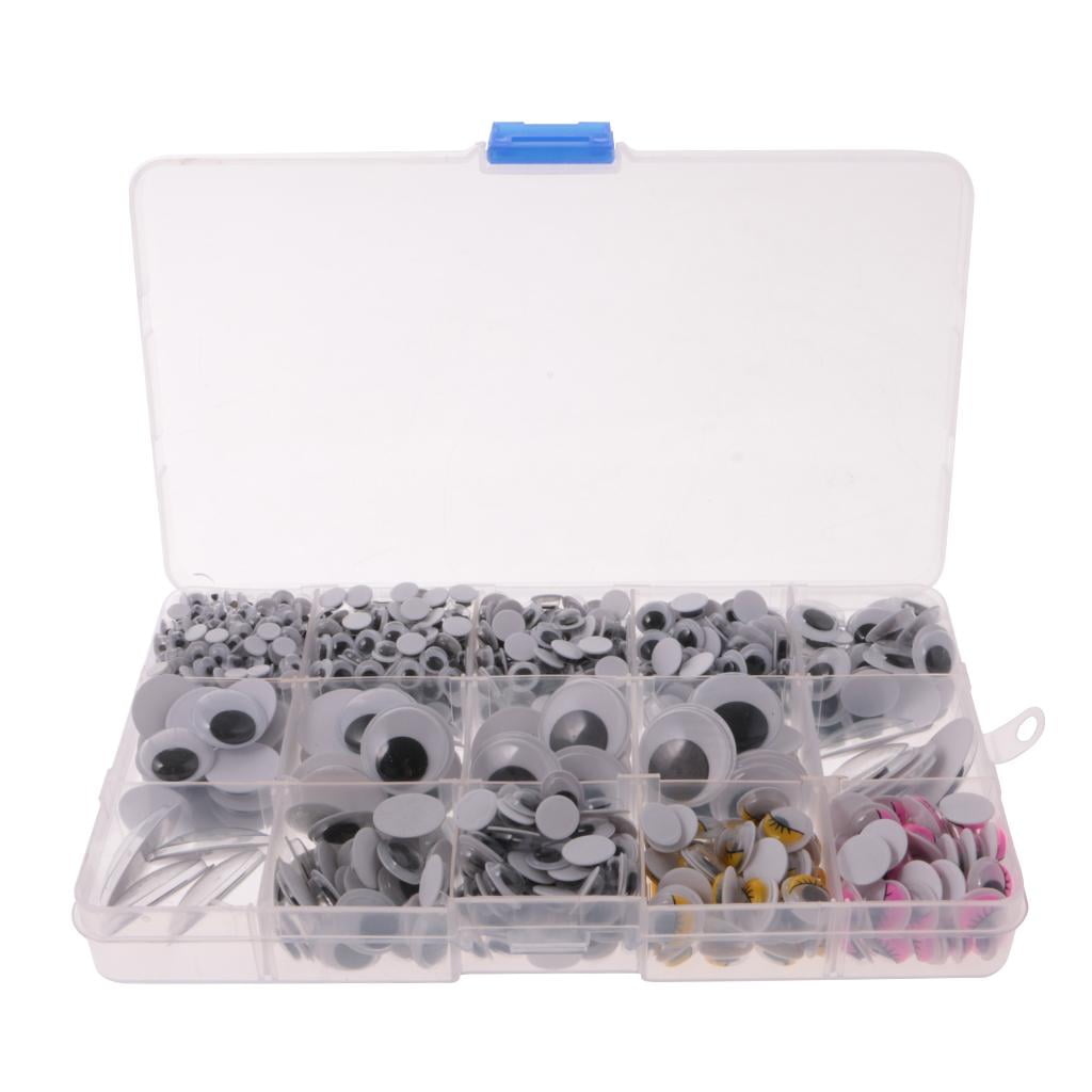 1100pcs 12 size Wiggly Googly Craft Eyes Non-adhesive
