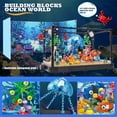 thumbnail image 3 of Fish Tank Building Block, Lighting Aquarium Building Sets for Adults and Kids Including Ocean Jellyfish, Dolphin, Turtle, Crab, Animal Building Toys,725pcs, 3 of 6