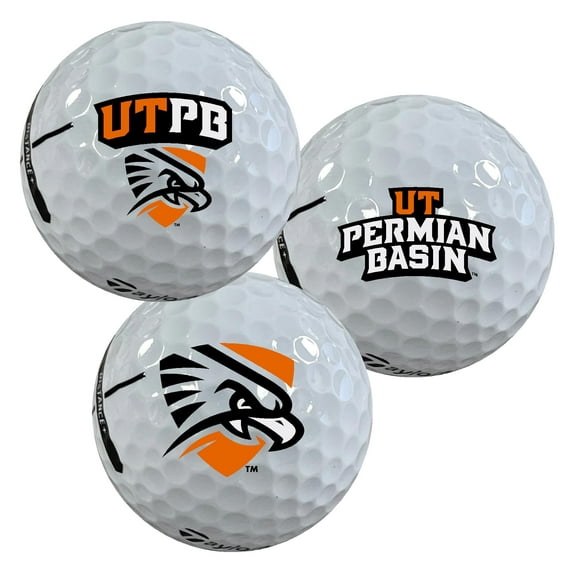 The University of Texas of The Permian Basin Falcons Logo Edition Taylormade Distance  Golf Balls 12-Pack (Dozen)
