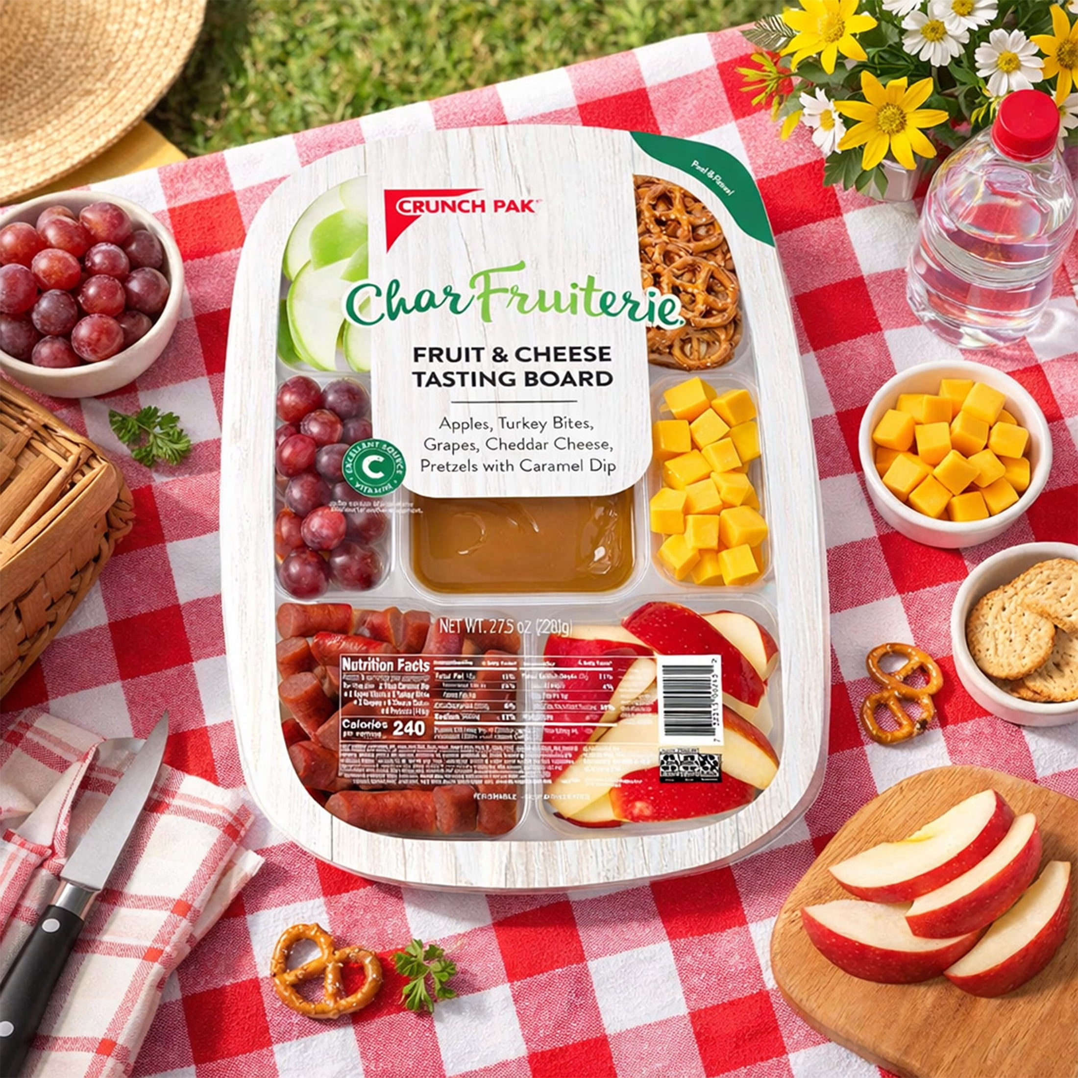 Crunch Pak CharFruiterie Fun and Fresh Sliced Apple Tasting Board