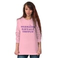 thumbnail image 4 of Mermaids Have All The Fun Cute Beach Women Plus Size Long Sleeve Tee Brisco Brands 4X, 4 of 6