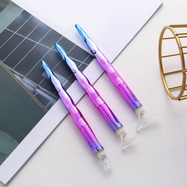 1set Stylos et Accessoires Ergonomiques pour Perceuse à Pointe Ronde et Carrée (1 Stylo + 6 Pointes de Stylo) pour Enfants de 4 à 8 Ans