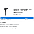 thumbnail image 2 of Ignition Coil - Compatible with 2008 - 2012 Honda Accord 3.5L V6 2009 2010 2011, 2 of 2
