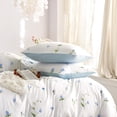 thumbnail image 5 of Floral Comforter Set Cottagecore Aesthetic Watercolor Tiny Flowers and Leaves Soft Lightweight Bedding for Teen Girls Women 3 Pieces Blue Twin/Twin XL Size, 5 of 8