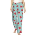 thumbnail image 2 of Goofa Watermelon Printed Soft Pajama Pants for Women, Wide Leg Comfy Casual Lounge Yoga Pants-Small, 2 of 9