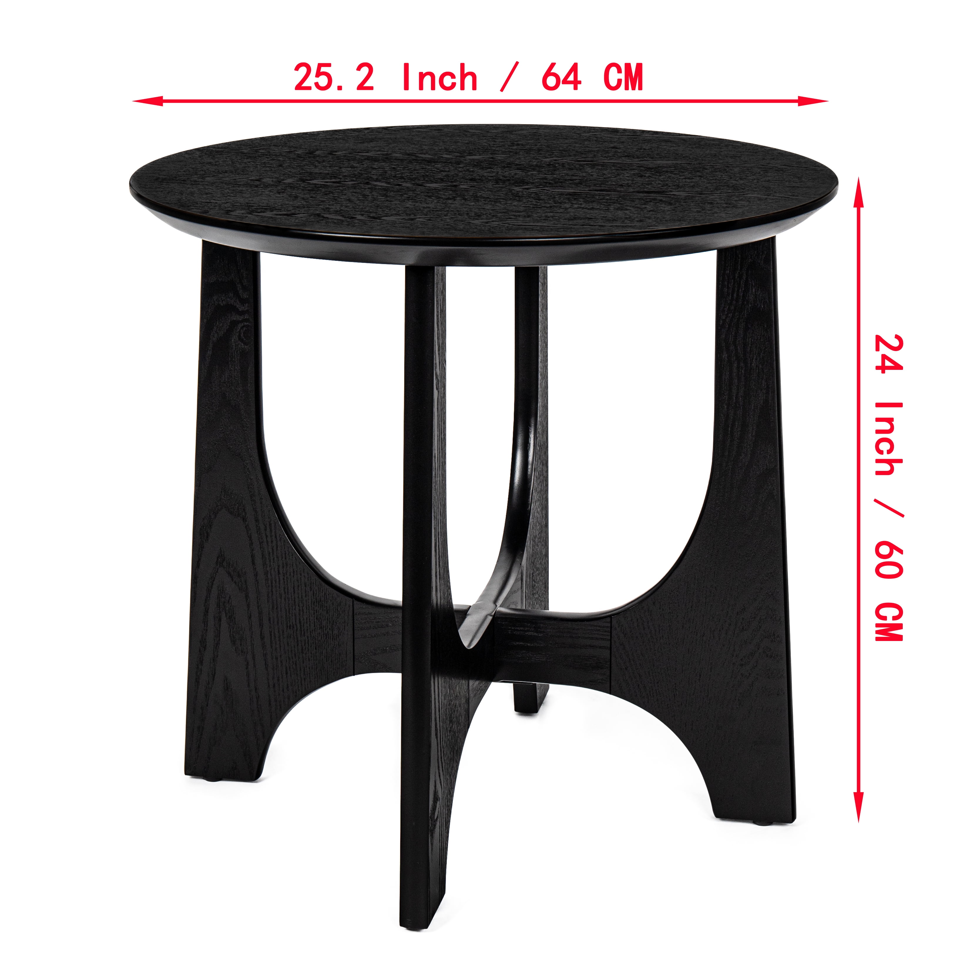 Modern Wood Round End Table, Freestanding Sofa Side Table Night Stand for Living Room Bedroom Office