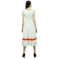 thumbnail image 2 of Bimba Womens Rayon Solid Ruffle Flare Sleeveless Casual Shift Dress Women Summer Dress, 2 of 9